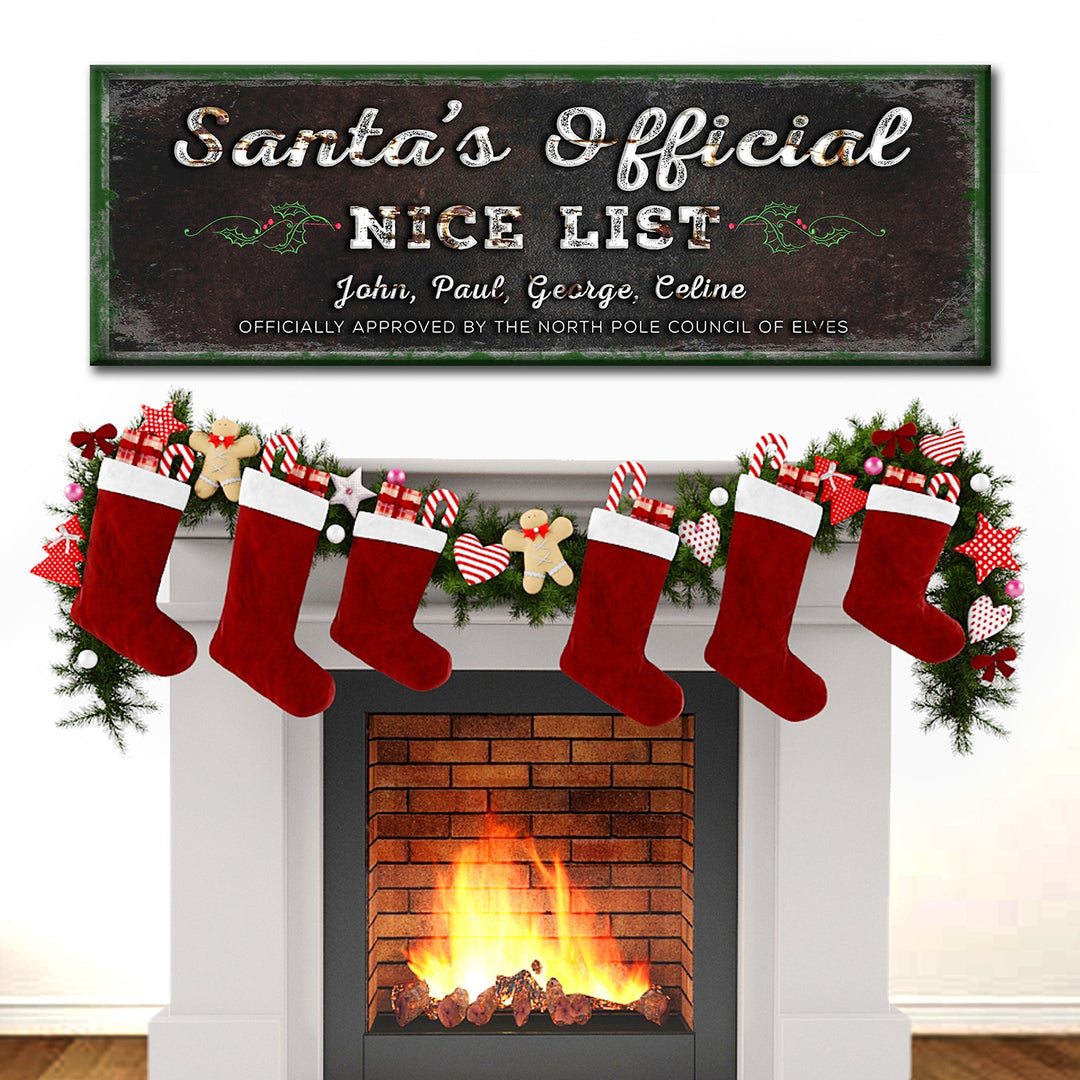 Santa's Official Nice List Sign