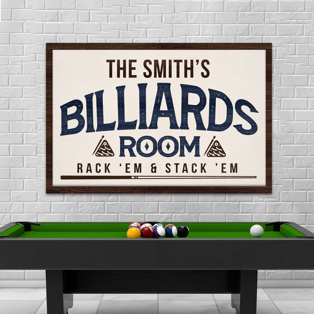 Rack Em Stack Em Billiards Room Sign II