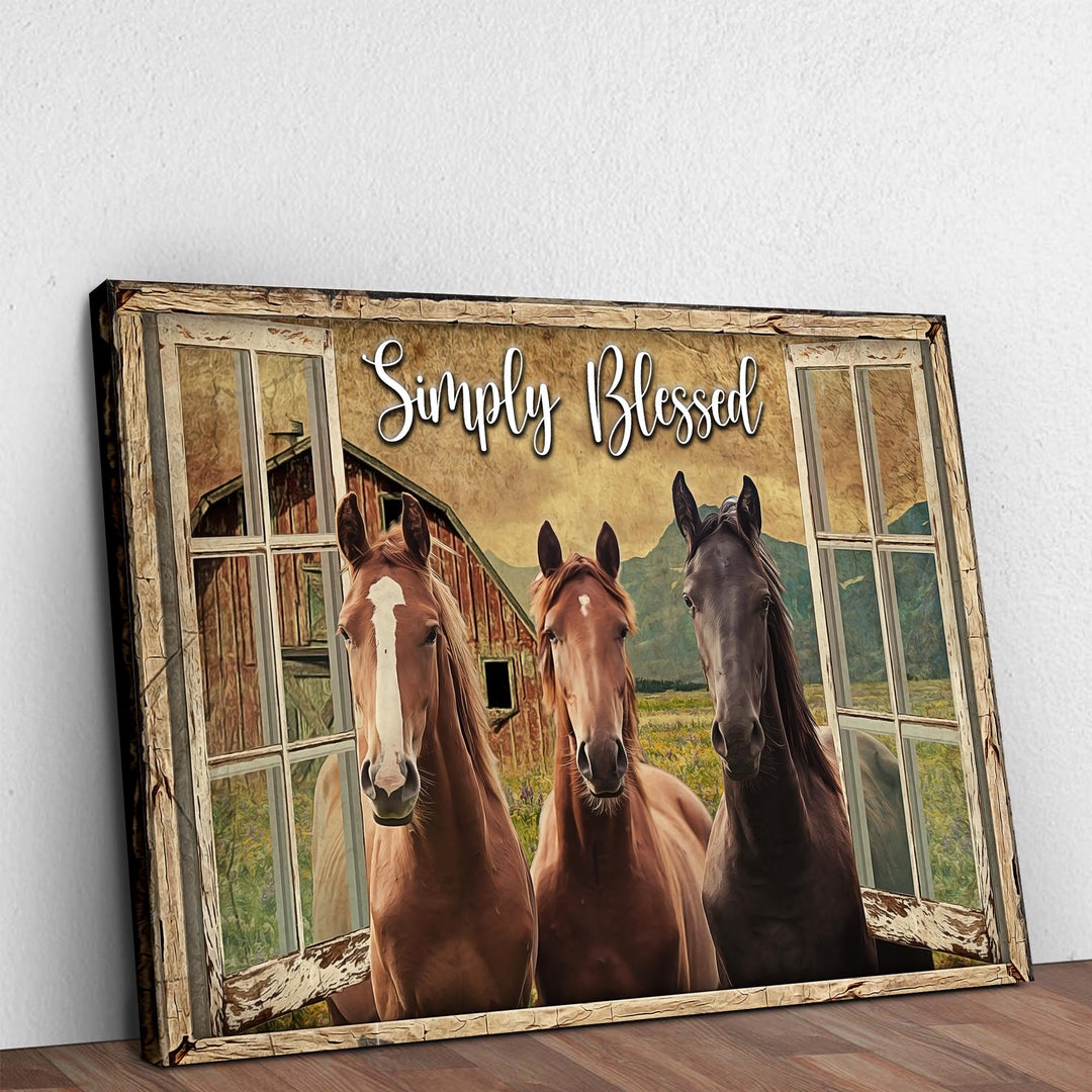 Simply Blessed Amazing Horse Farm Sign