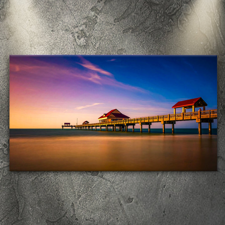 Sunset Near Pier 60 Canvas Wall Art