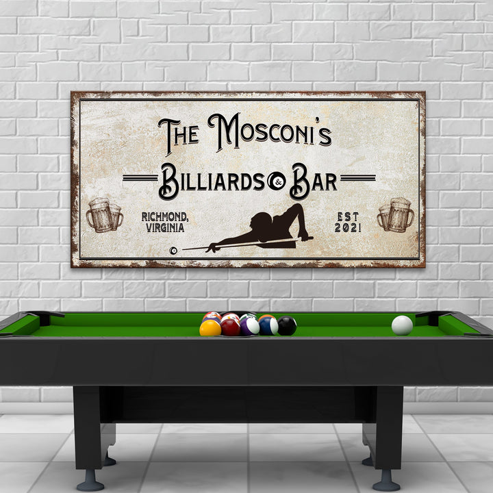 Billiards And Bar Sign II
