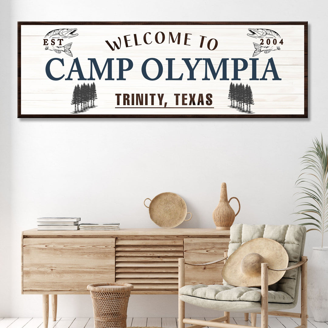 Welcome To Camp Sign
