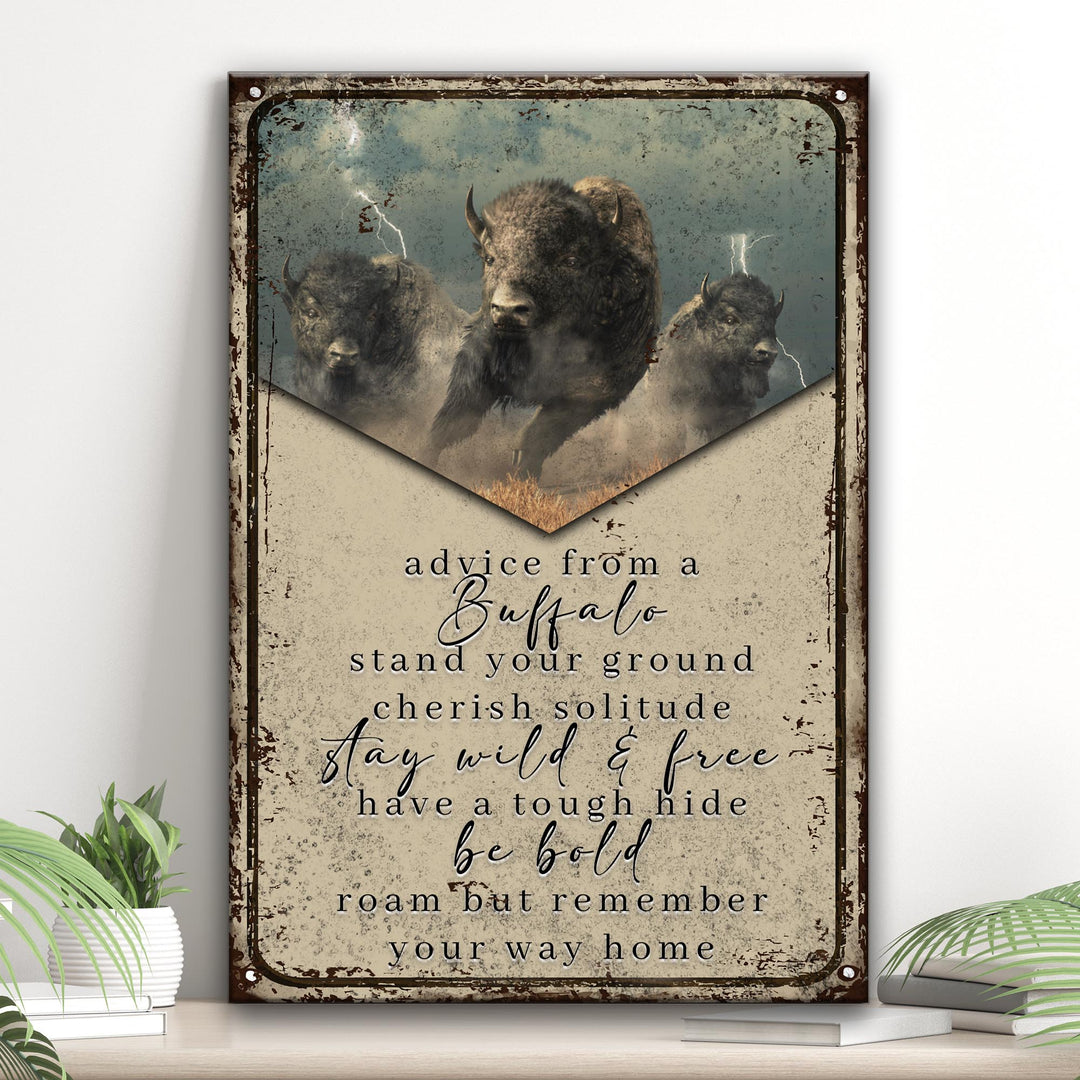 Advice From A Buffalo Sign