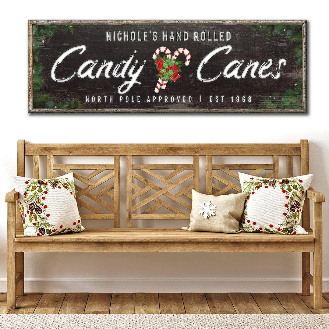 North Pole Candy Canes Sign