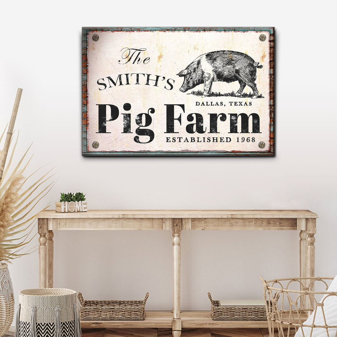 Rustic Pig Farm Sign II