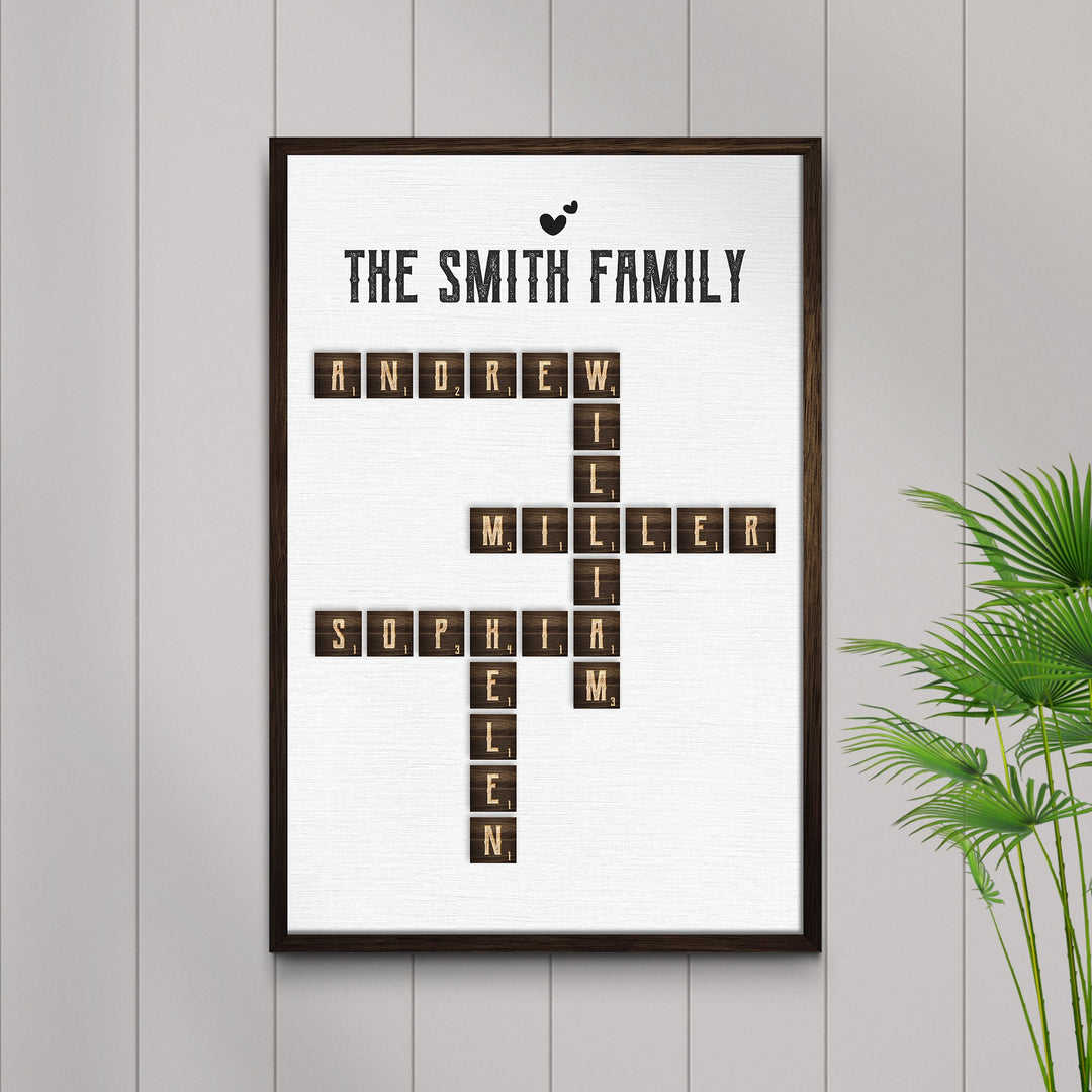 Scrabble Family Name Sign