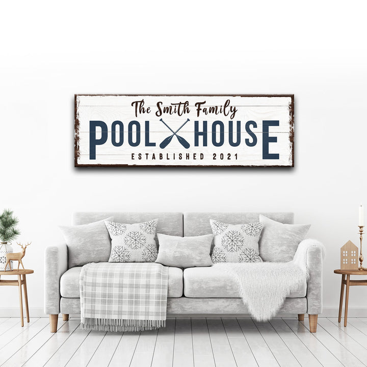 Family Pool House Sign