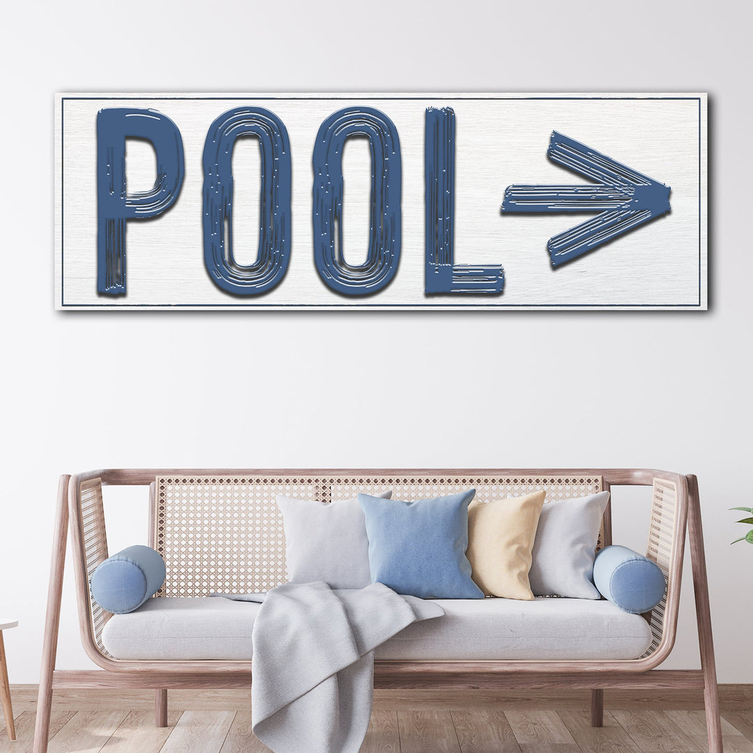 Pool Arrow Sign