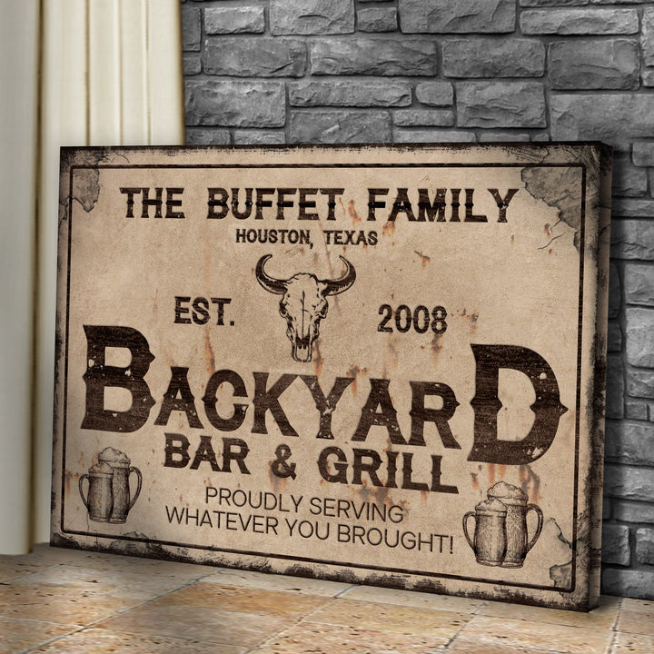 Backyard Bar & Grill Sign VIII