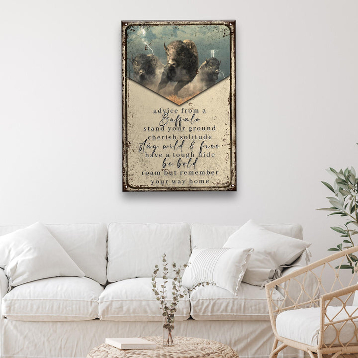 Advice From A Buffalo Sign