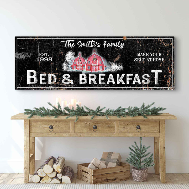 Christmas Bed & Breakfast Sign