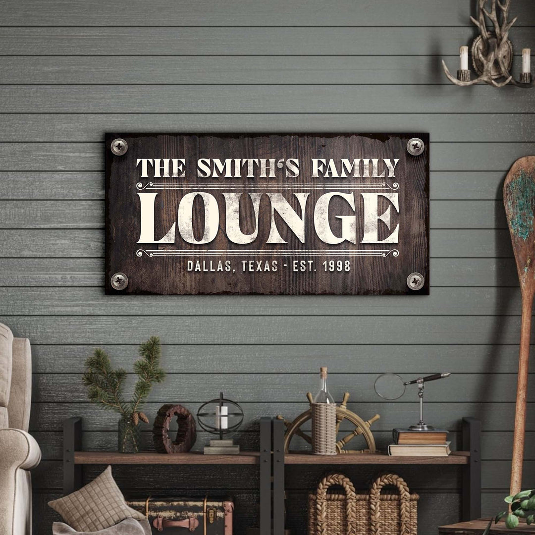 Family Lounge Sign