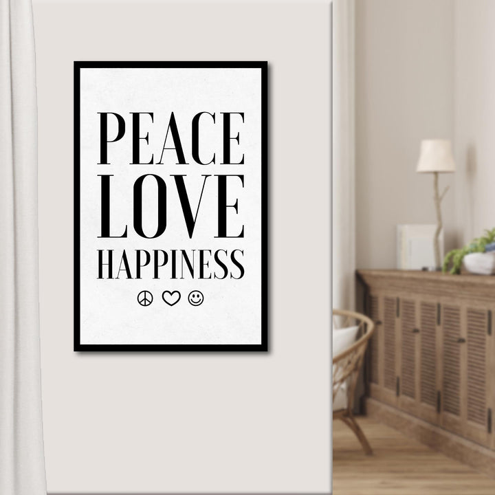 Peace Love Happiness Sign II