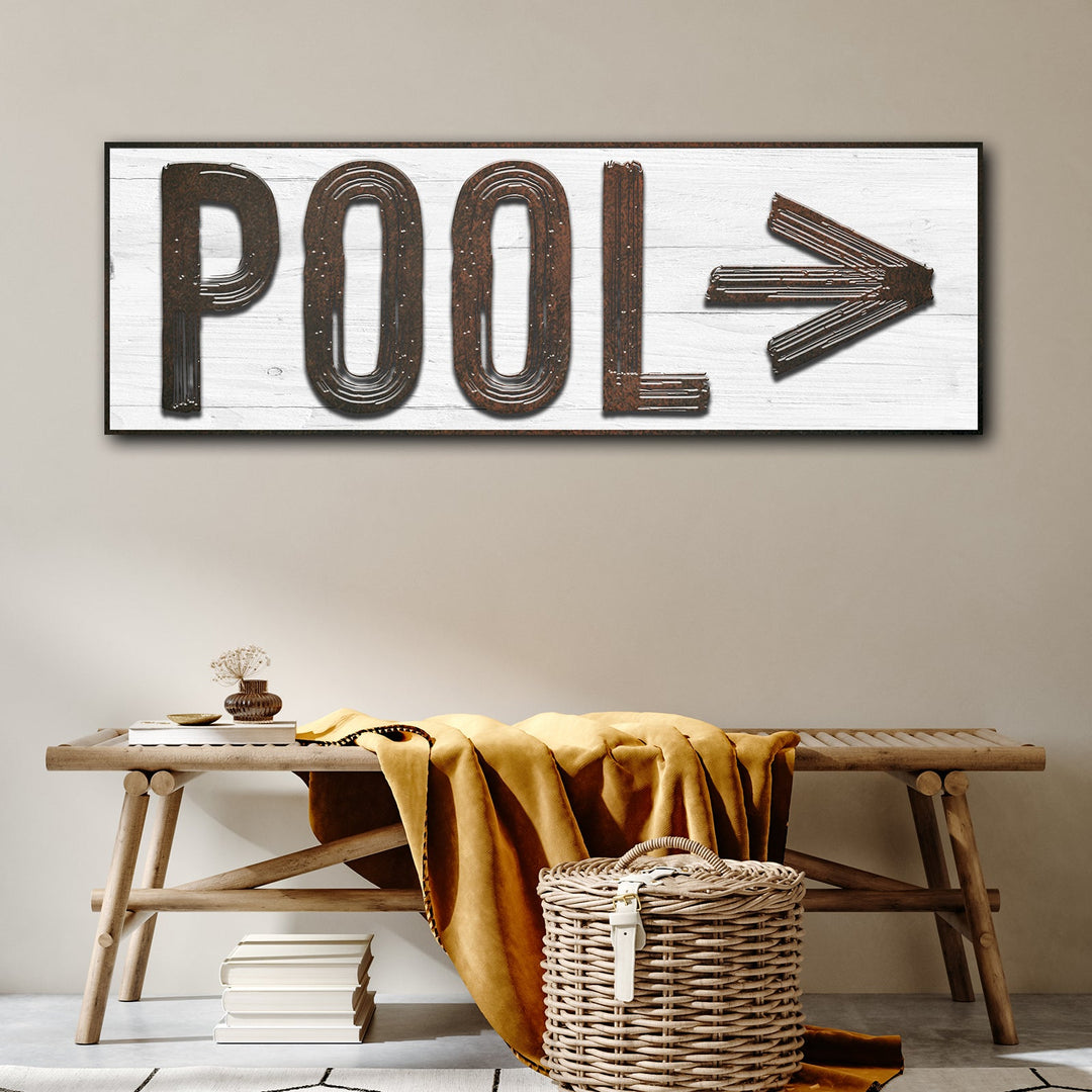 Pool Arrow Sign
