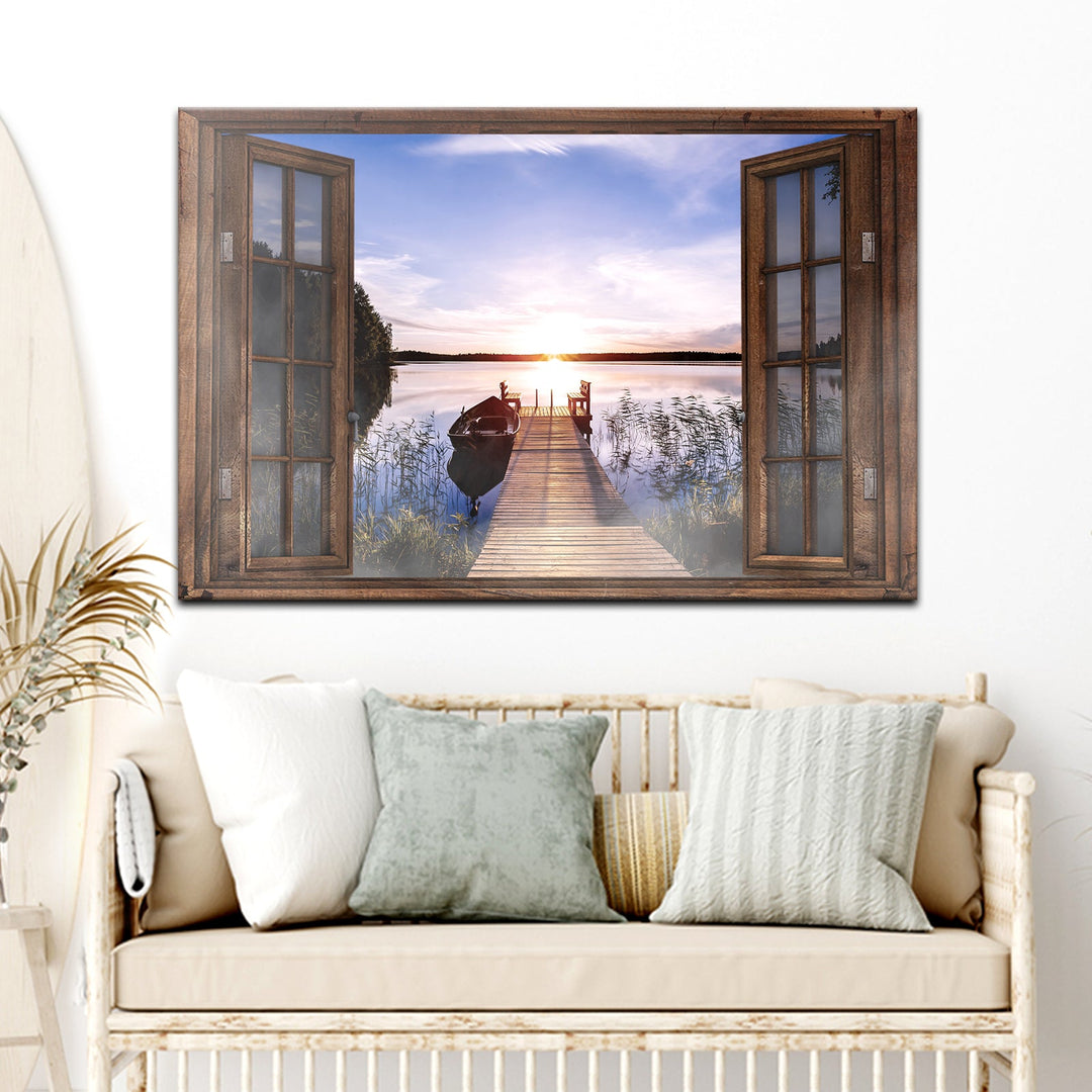 Calming Lake Scenery Canvas Wall Art