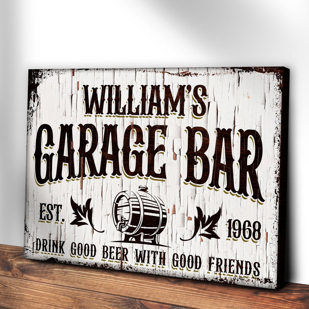 Garage Bar Rustic Wood Sign