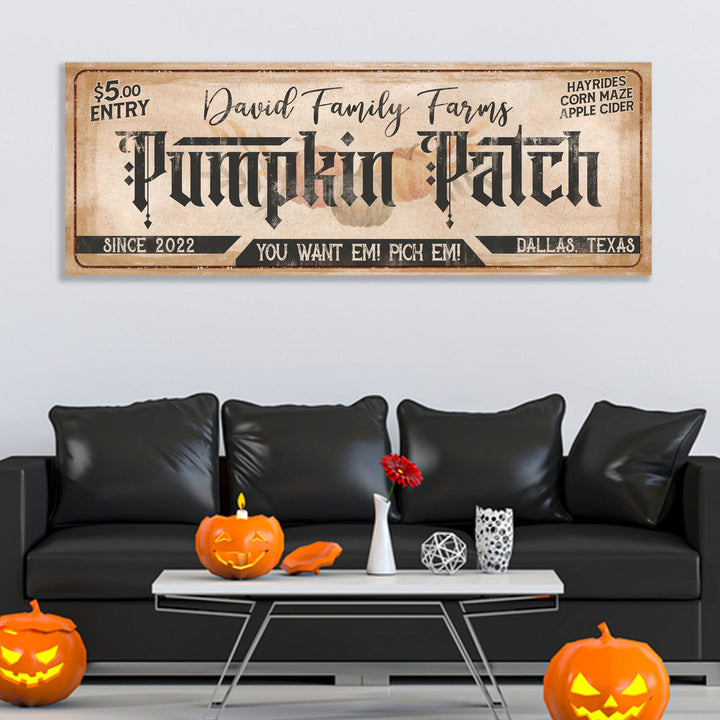 Family Farms Pumpkin Patch Sign II