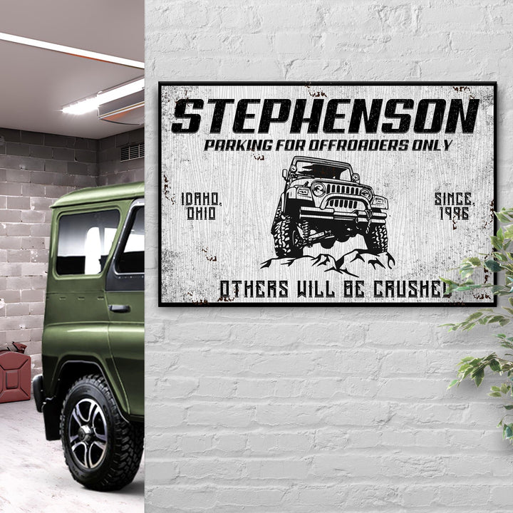 Parking For Offroaders Only Jeep Sign