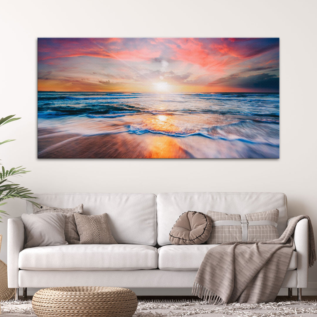 Sunrise Over The Horizon Canvas Wall Art