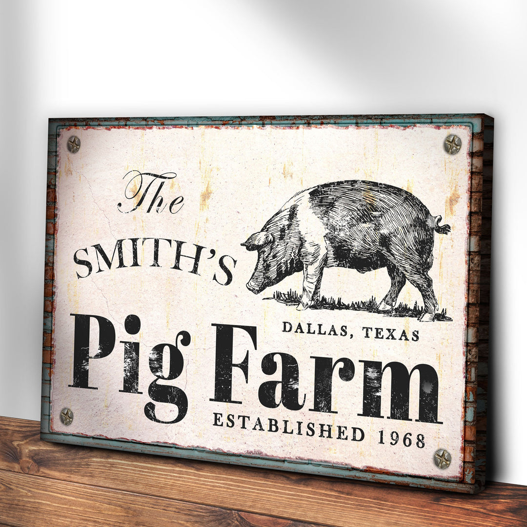 Rustic Pig Farm Sign II