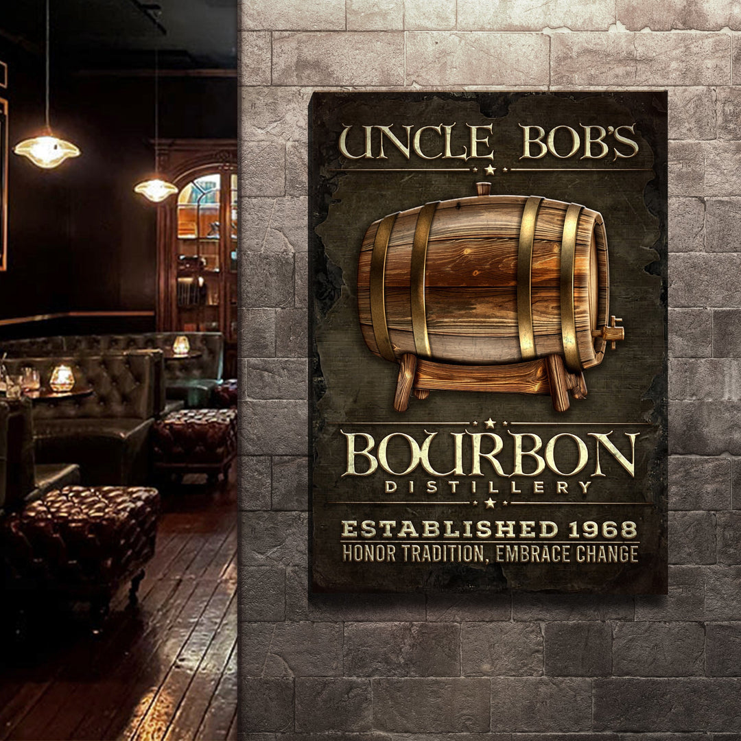 Bourbon Distillery Sign