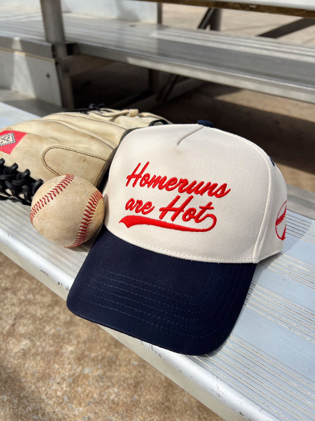 Homeruns are Hot - Navy Vintage Trucker Hat