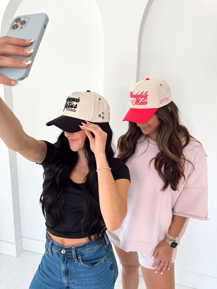 Friend in Jesus - Black Vintage Trucker Hat