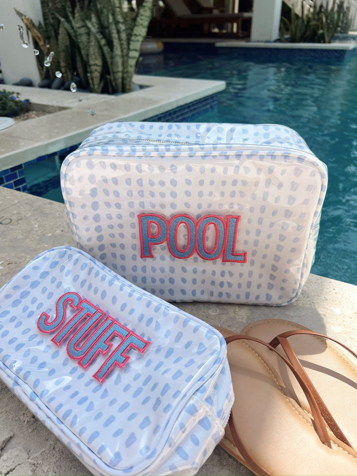 Stuff - Periwinkle Pebbles Clear Coat Large Bag