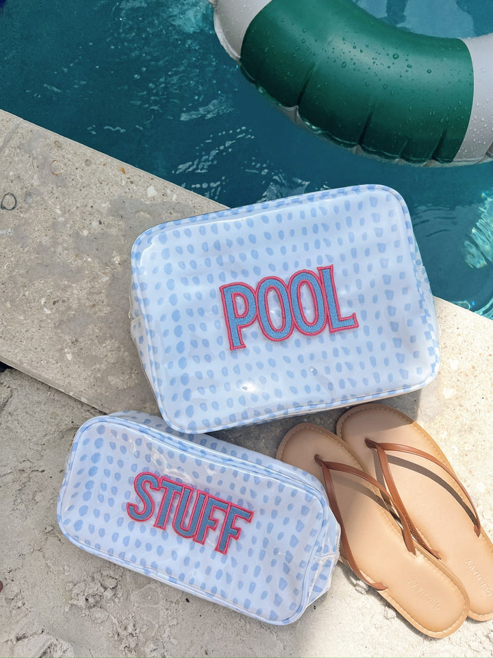 Stuff - Periwinkle Pebbles Clear Coat Large Bag