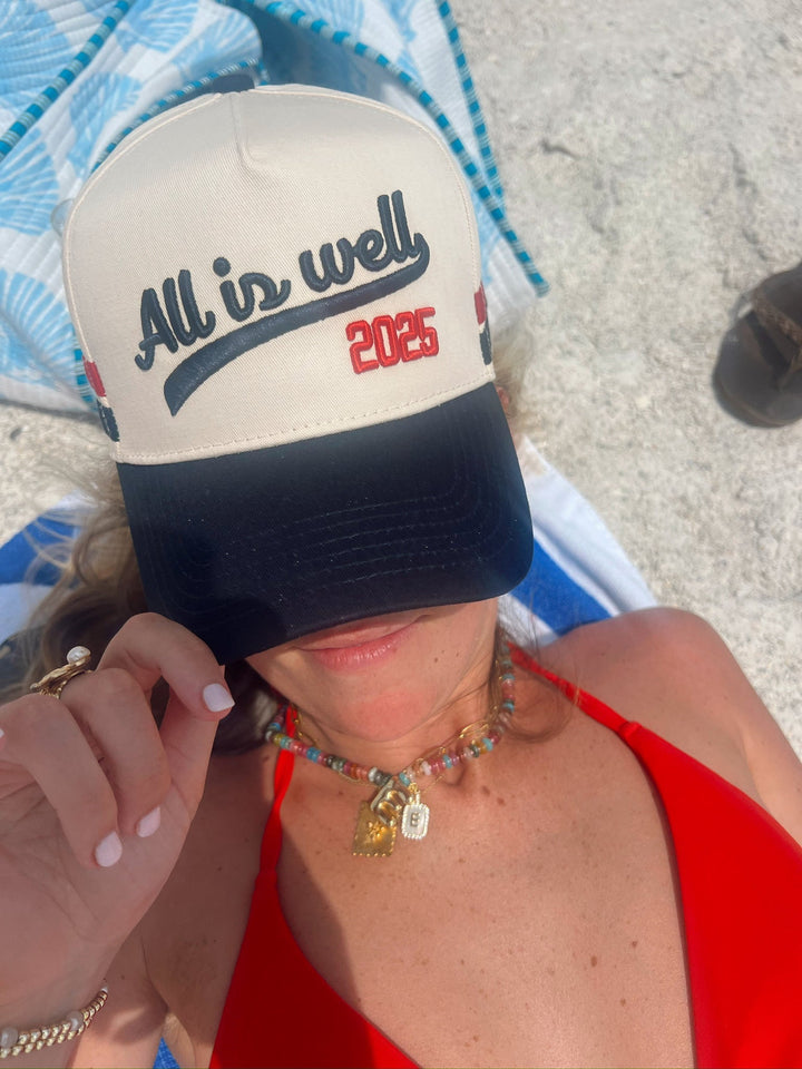 All is Well - Navy Vintage Trucker Hat