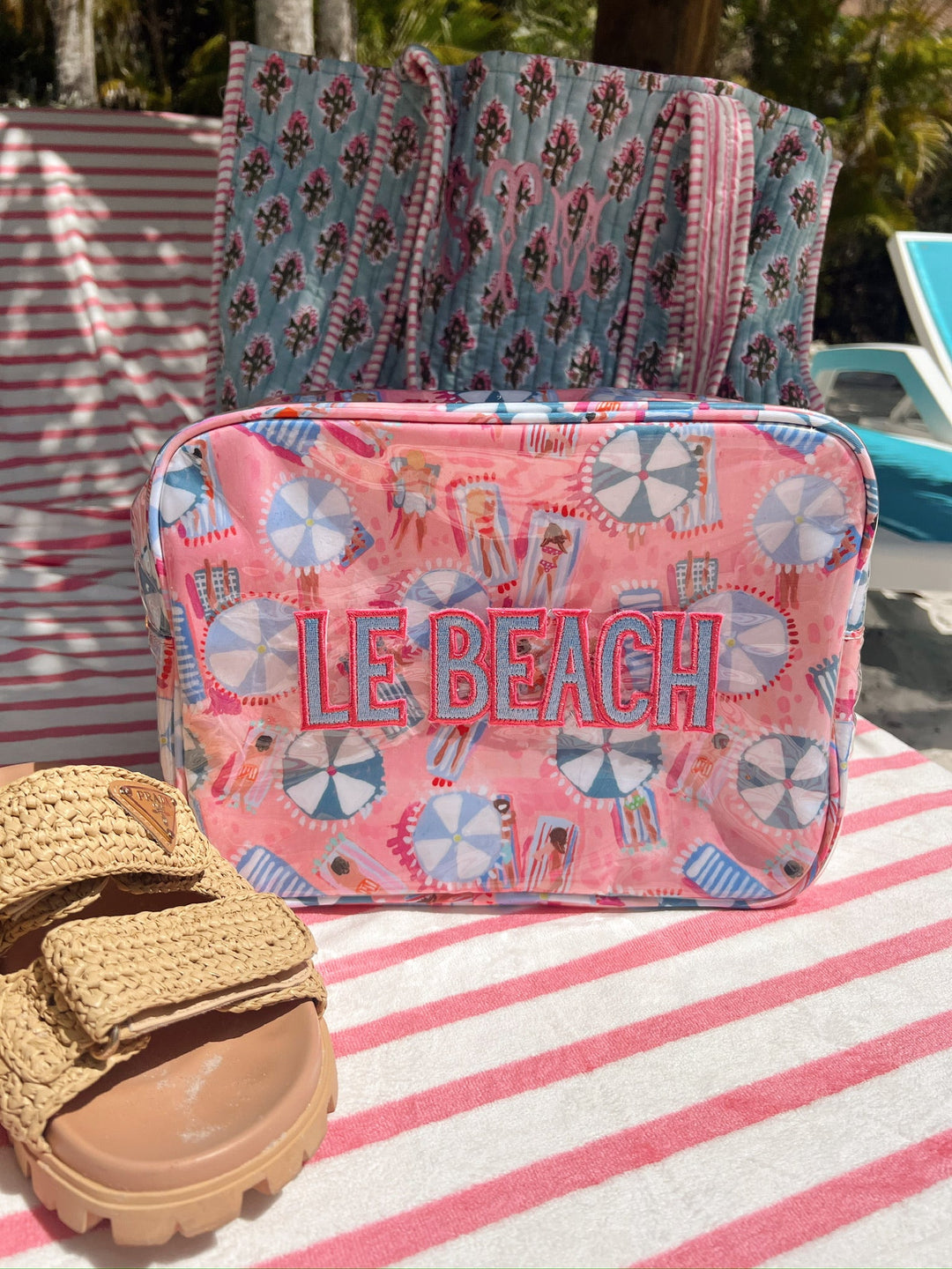 Le Beach - Pink Beach Clear Coat XL Bag