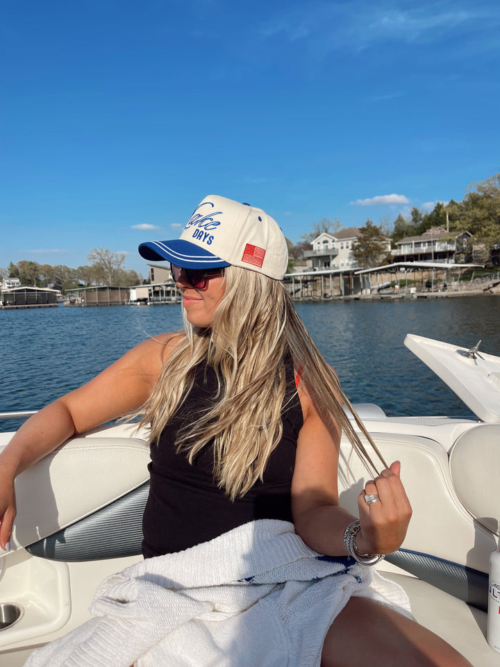 More Lake Days - Royal Blue Vintage Trucker Hat