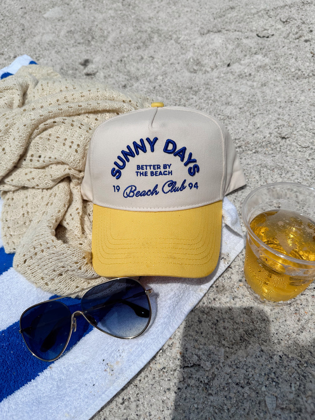 Sunny Days - Yellow Vintage Trucker Hat