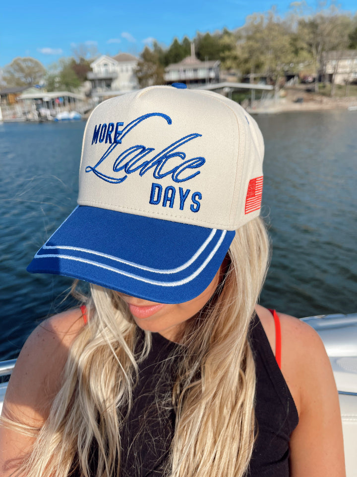 More Lake Days - Royal Blue Vintage Trucker Hat