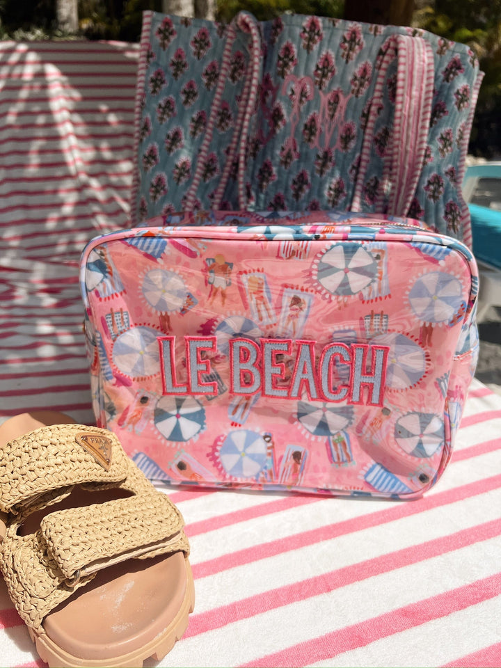 Le Beach - Pink Beach Clear Coat XL Bag