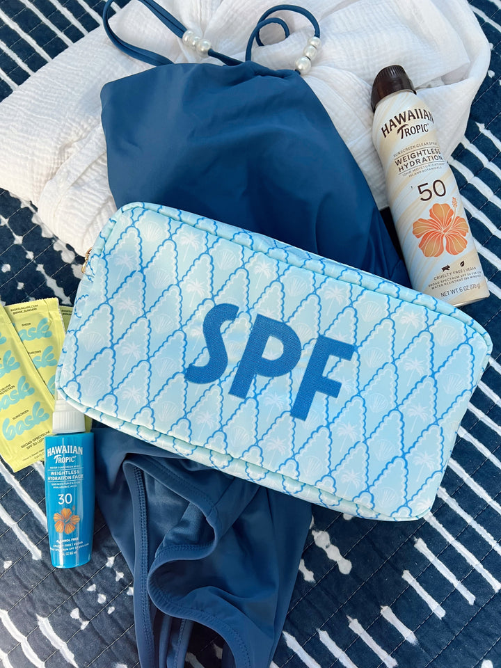 SPF - Blue Palms Large Bag