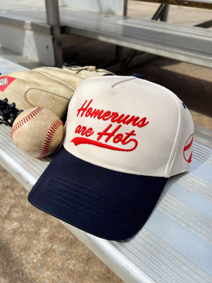 Homeruns are Hot - Navy Vintage Trucker Hat