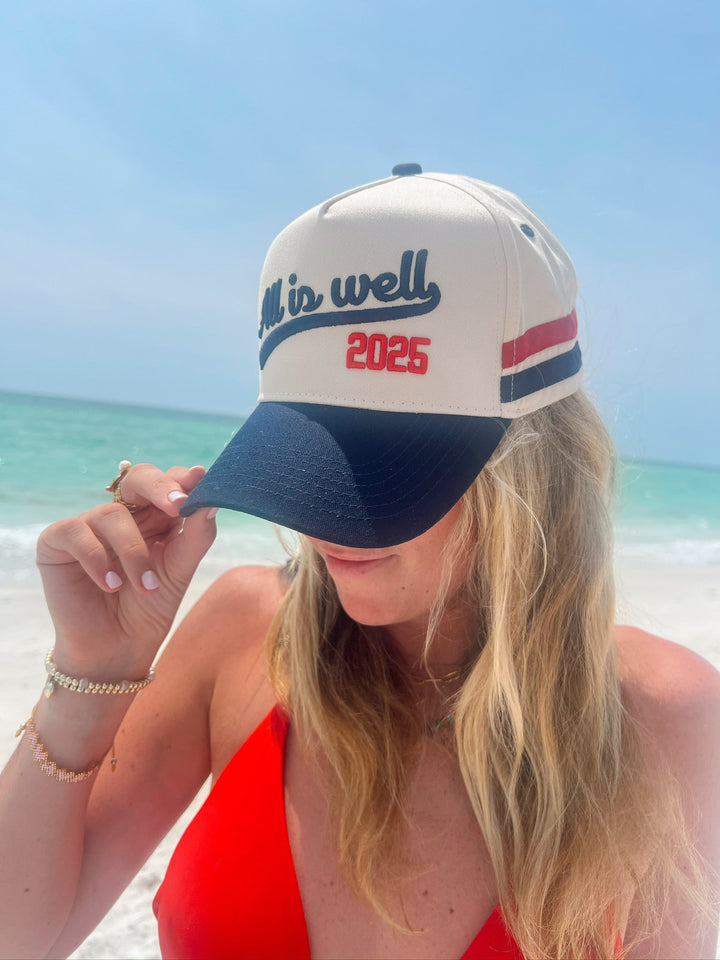 All is Well - Navy Vintage Trucker Hat