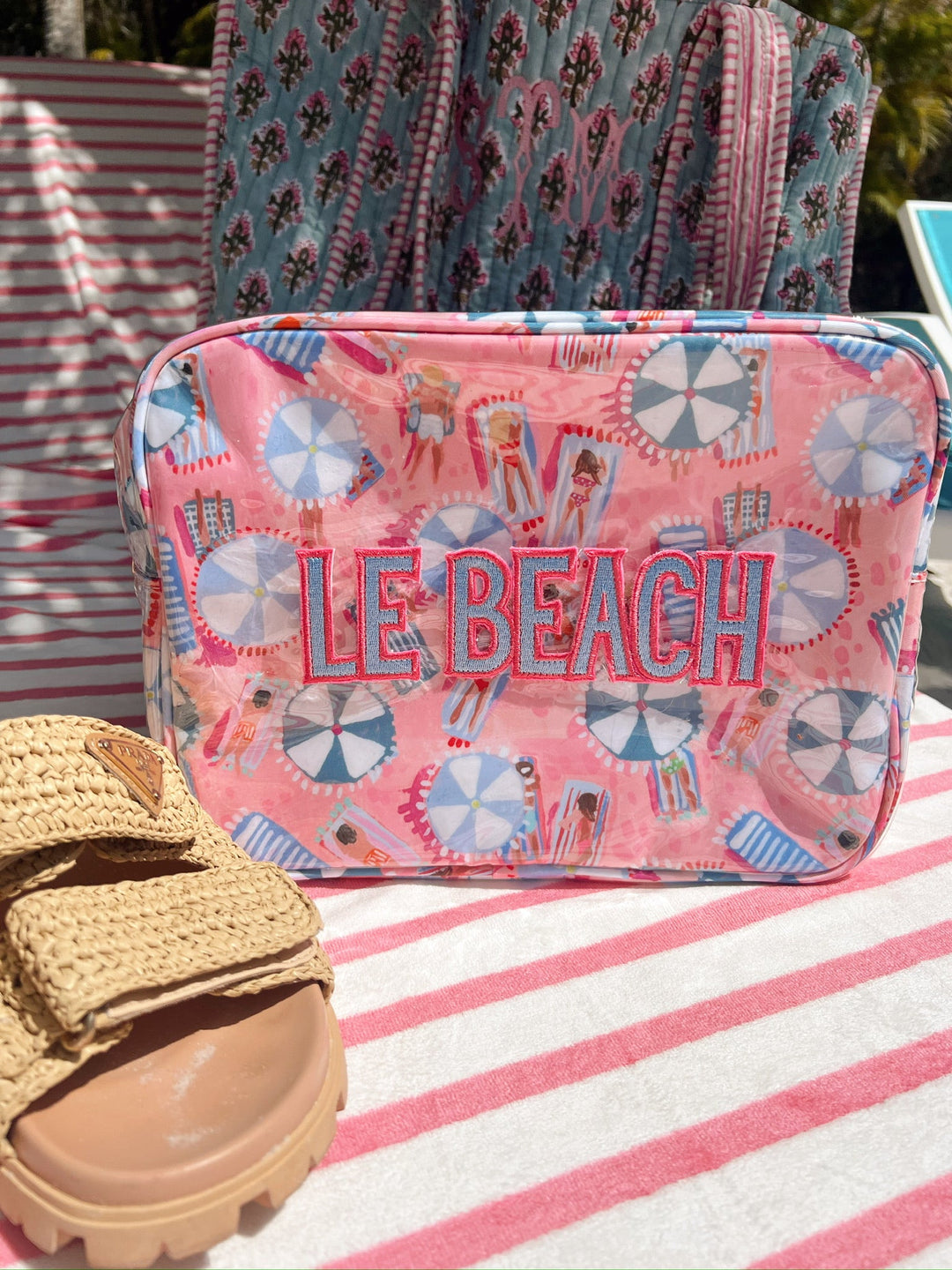 Le Beach - Pink Beach Clear Coat XL Bag