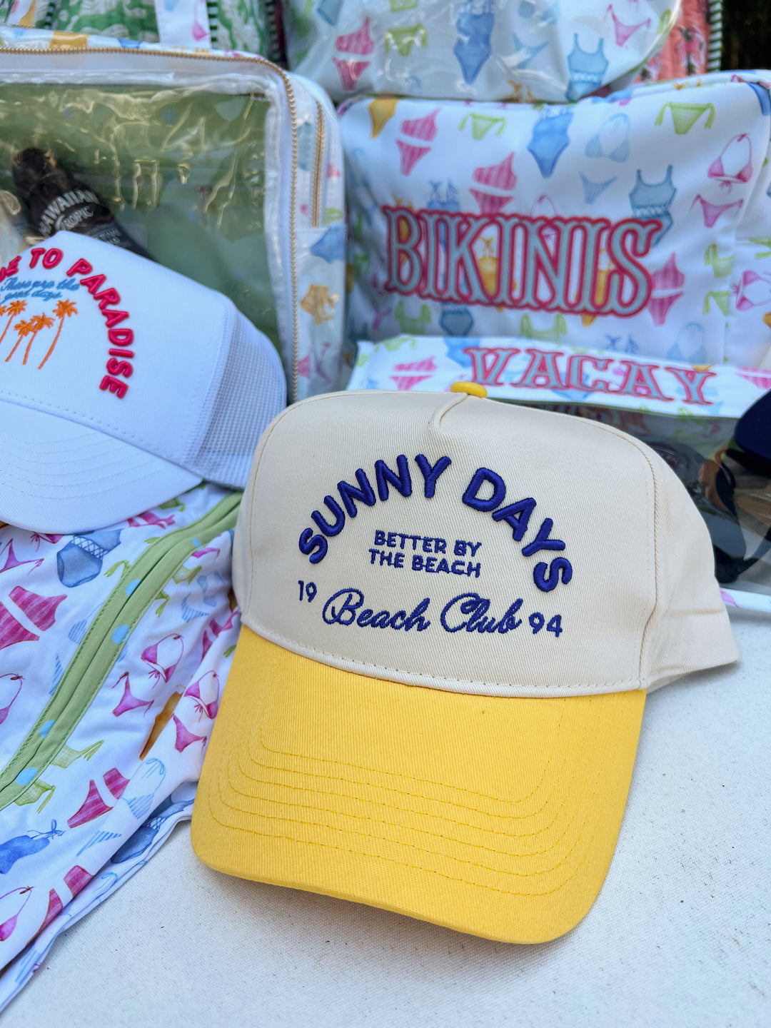 Sunny Days - Yellow Vintage Trucker Hat