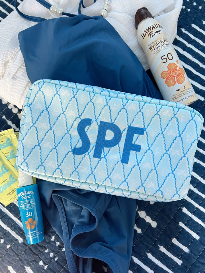 SPF - Blue Palms Large Bag