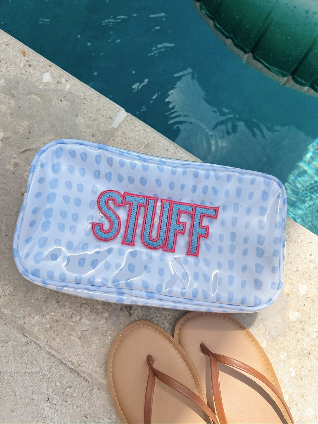 Stuff - Periwinkle Pebbles Clear Coat Large Bag