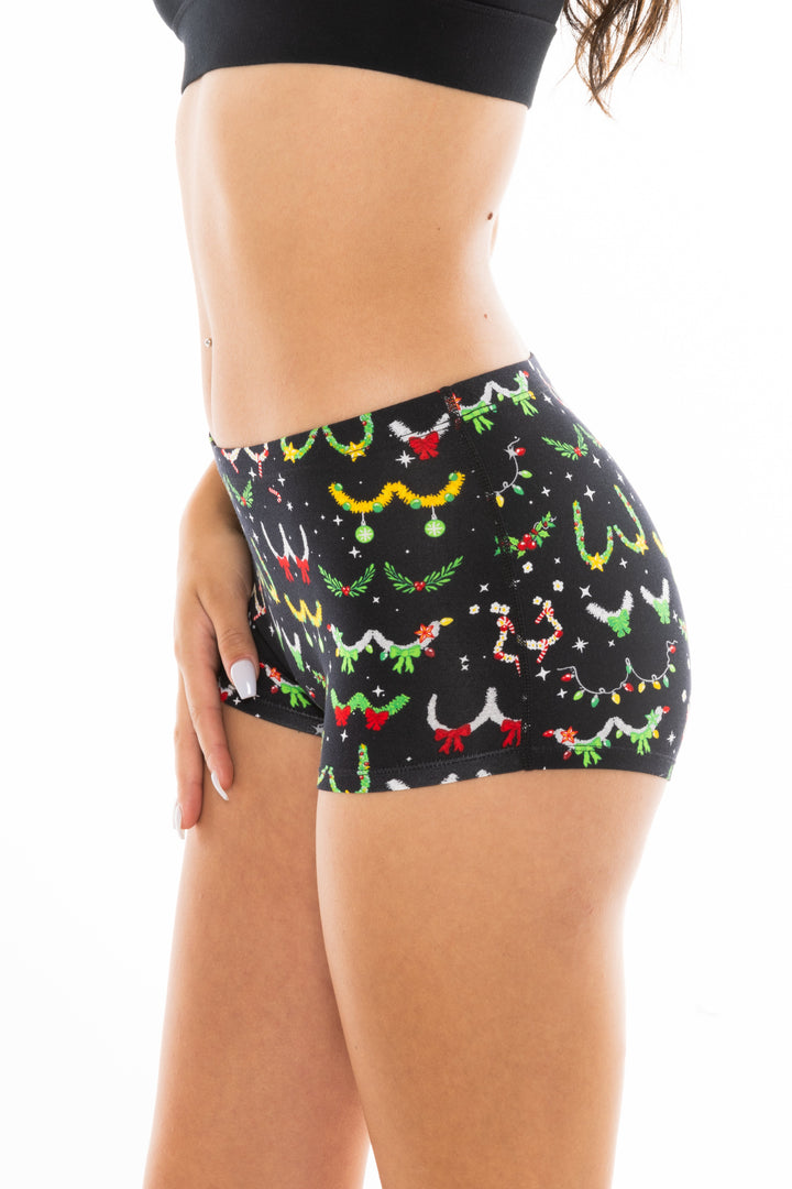 The Goodie Garland | Christmas Tinsel Busts Modal Boyshort Underwear