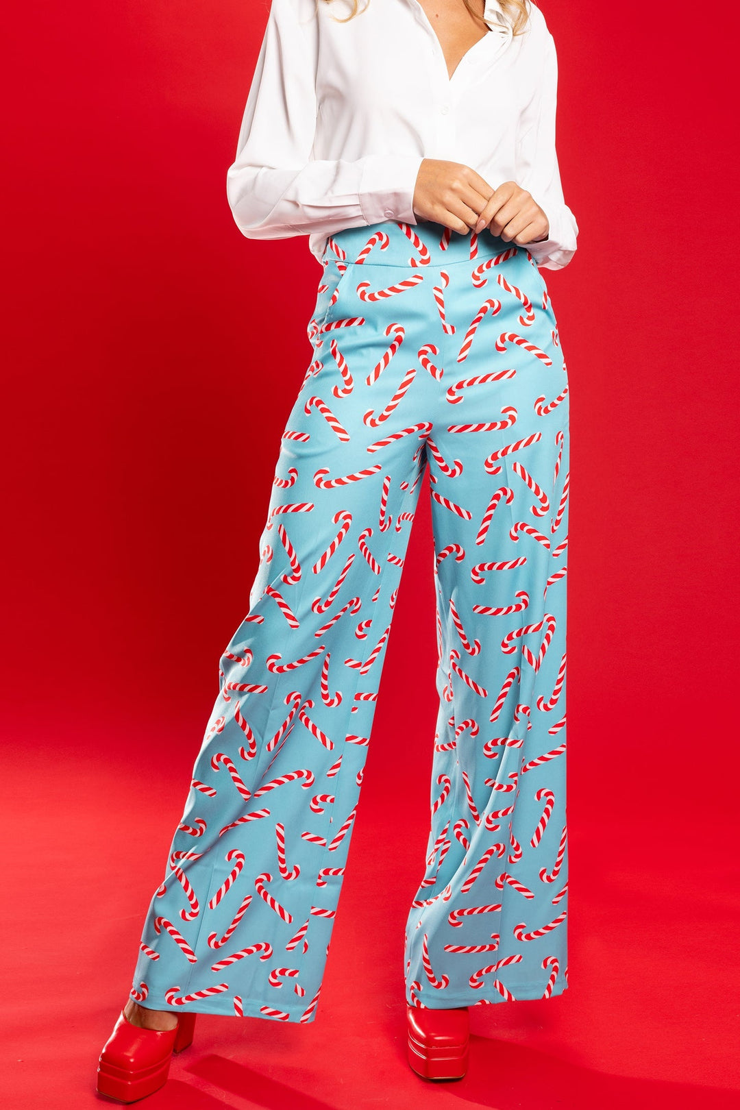 The Peppermint Pimp Canes | Candy Cane Women's Suit Pants