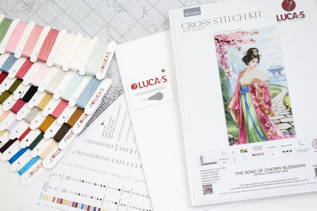 The Song of Cherry Blossoms BU5105L Counted Cross-Stitch Kit