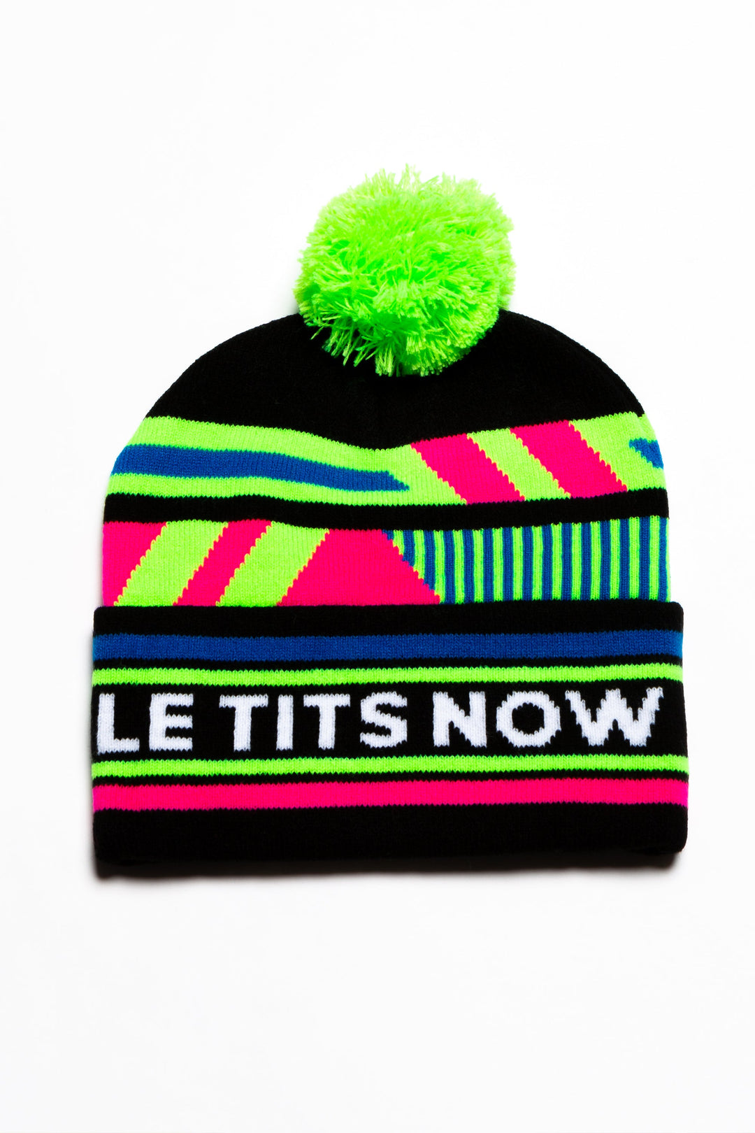 The Steep & Deep | Black and Neon Ski Beanie