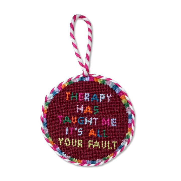 Needlepoint Ornament - Therapy