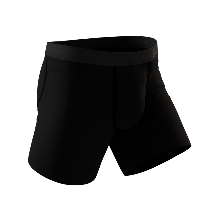 The Threat Level Midnight | Black Fart Proof Ball Hammock® Pouch Underwear