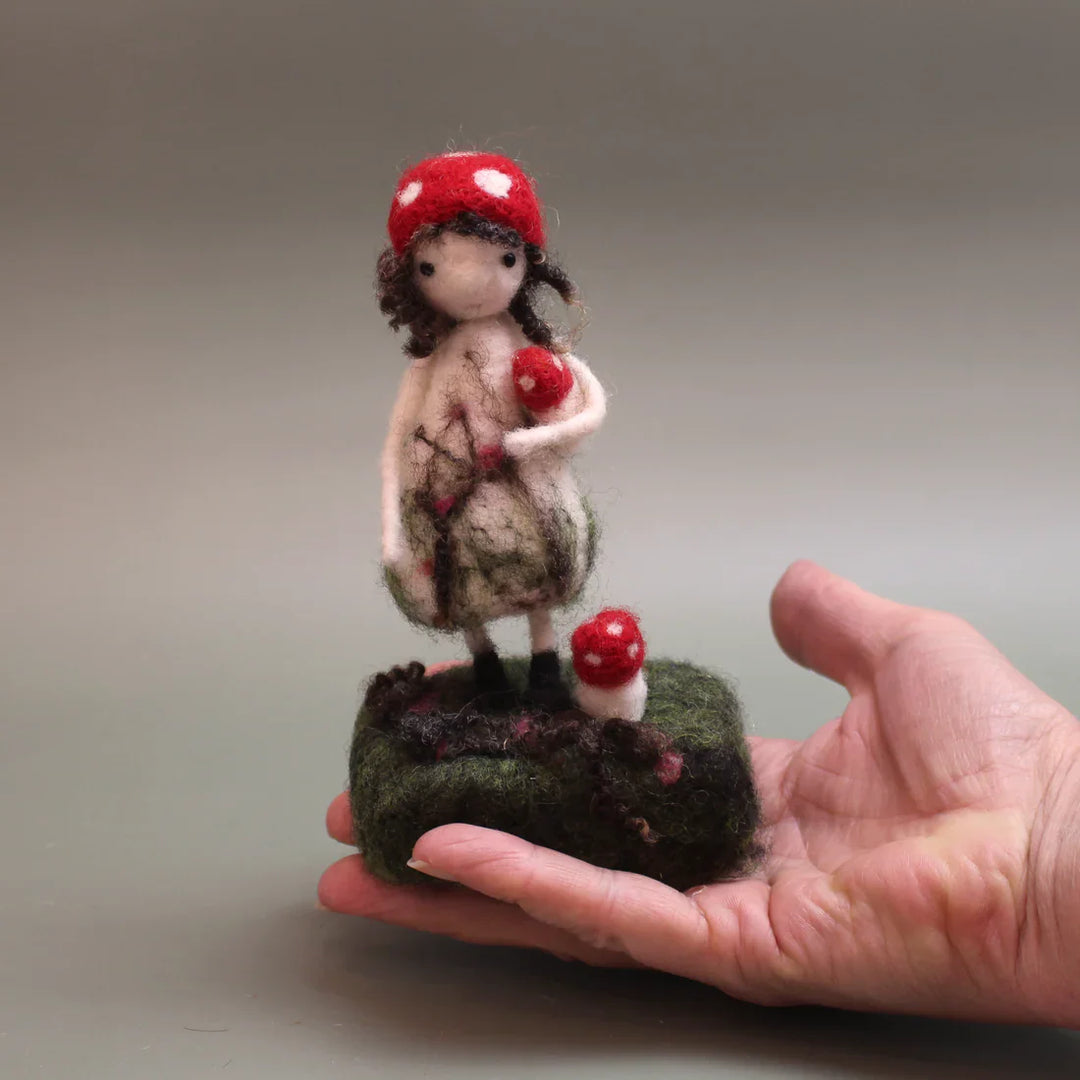 Toadstool Fairy Needle Felting Kit by The Makerss KTS-ToadstoolFairy-Complete