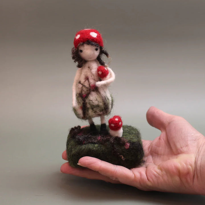 Toadstool Fairy Needle Felting Kit by The Makerss KTS-ToadstoolFairy-Complete